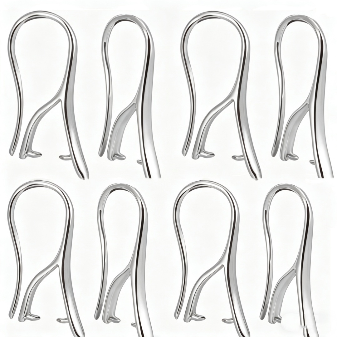 Jewelry Making Name - 10/30Pcs Kawat Anting Putih dengan Penjepit