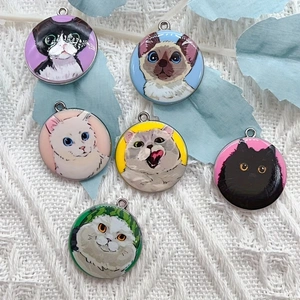 Jewelry Making - 10 buah aksesoris enamel kucing kartun