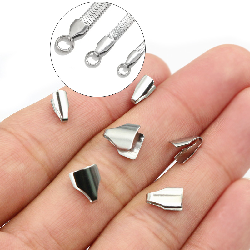 Jewelry Making Beads - 100 Buah Baja Tahan Karat 2-7mm