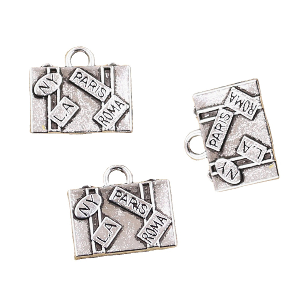 Jewelry Making New York - 10Pcs Pesona Perjalanan Tas New York