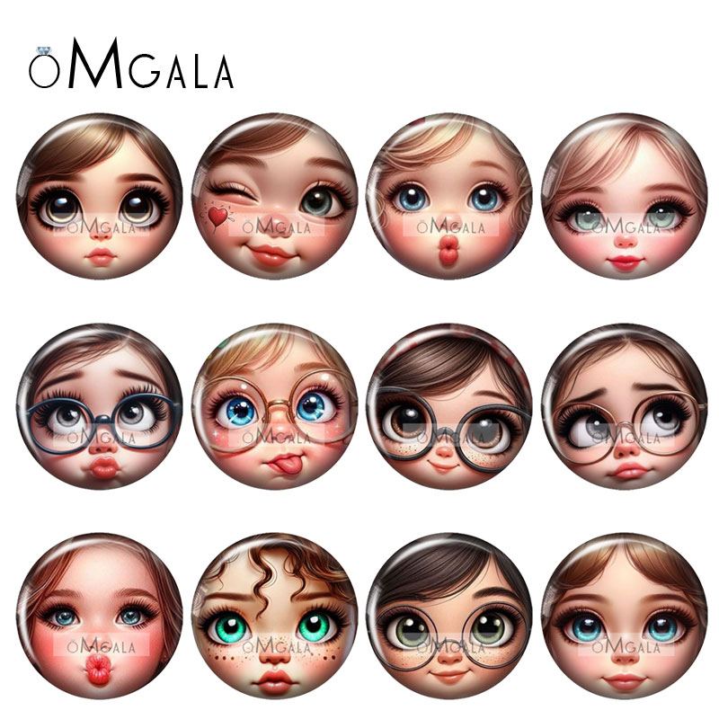 Jewelry Making 3 Year Old - Matryoshka Baby Girl Doll Face Cartoon