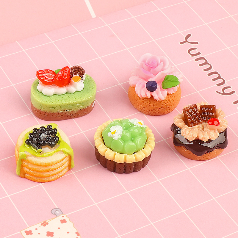 Jewelry Making Desk - 5 Buah Resin Kue Buah Mini