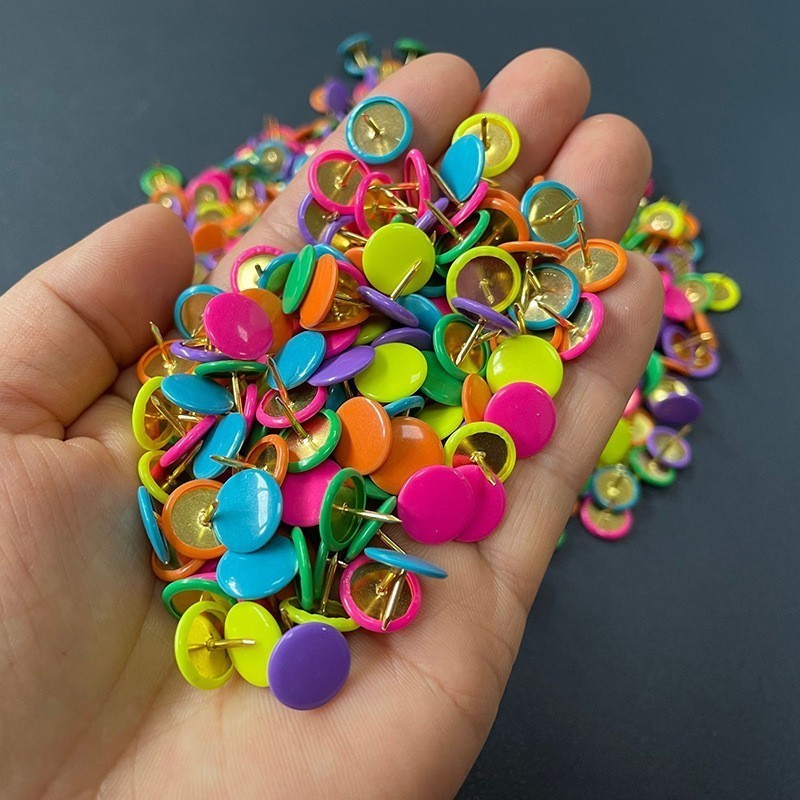 Head Pin Assorted - 180 Buah Pin Tekan Kepala Bulat,