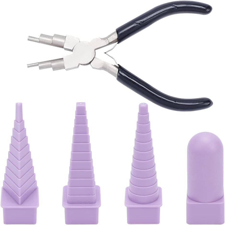 Jewelry Making Pliers Set - Set Tang Perhiasan 5-in-1 dengan Mandrel