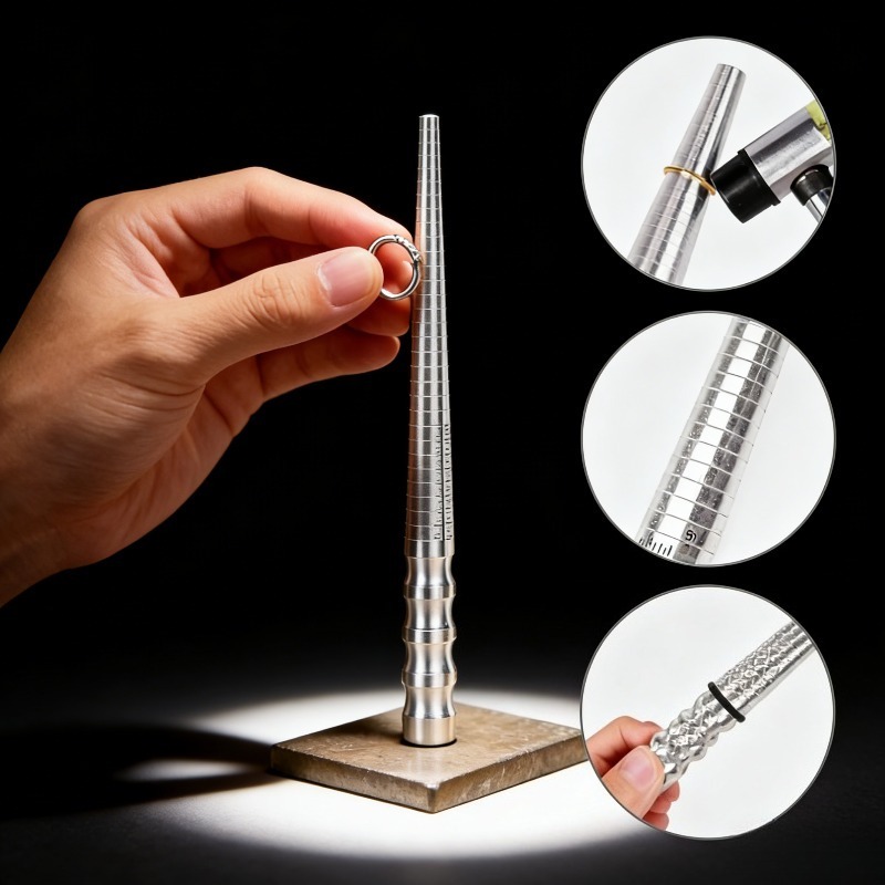 Jewelry Making Desk - Mandrel Pengukur Ukuran Cincin Profesional Dengan
