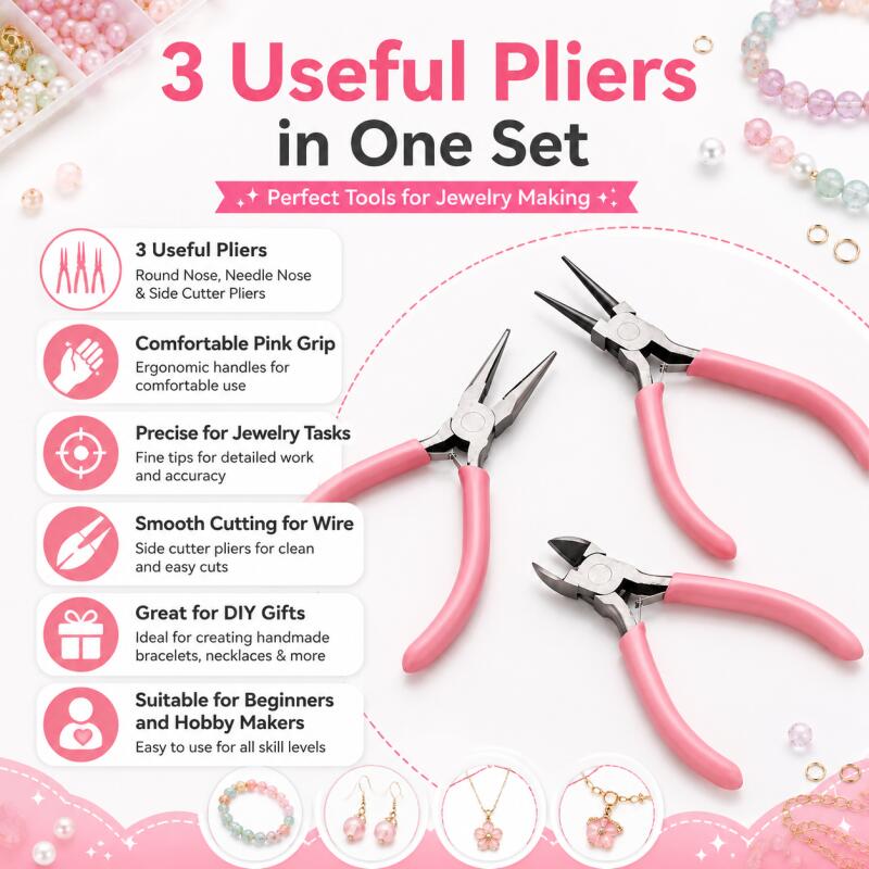 Jewelry Making Pliers Set - 1pcs/set Set Alat Tang DIY, Alat