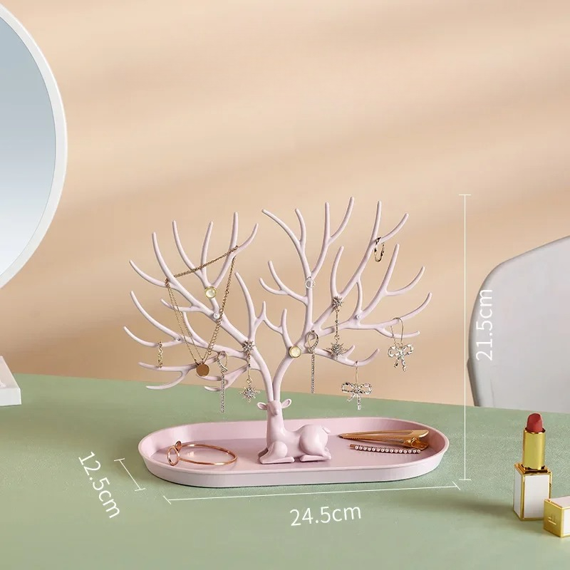 Jewelry Making Desk - Rak Pajangan Perhiasan Antler, Nampan Penyimpanan