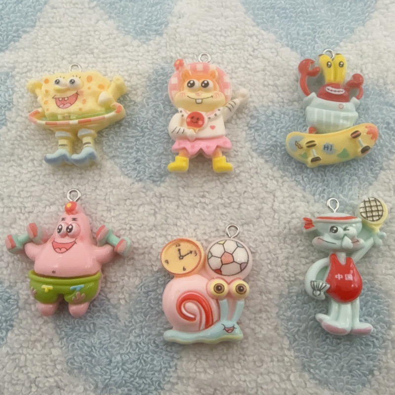 Jewelry Making Accessories - 10 buah liontin resin kartun, anting-anting