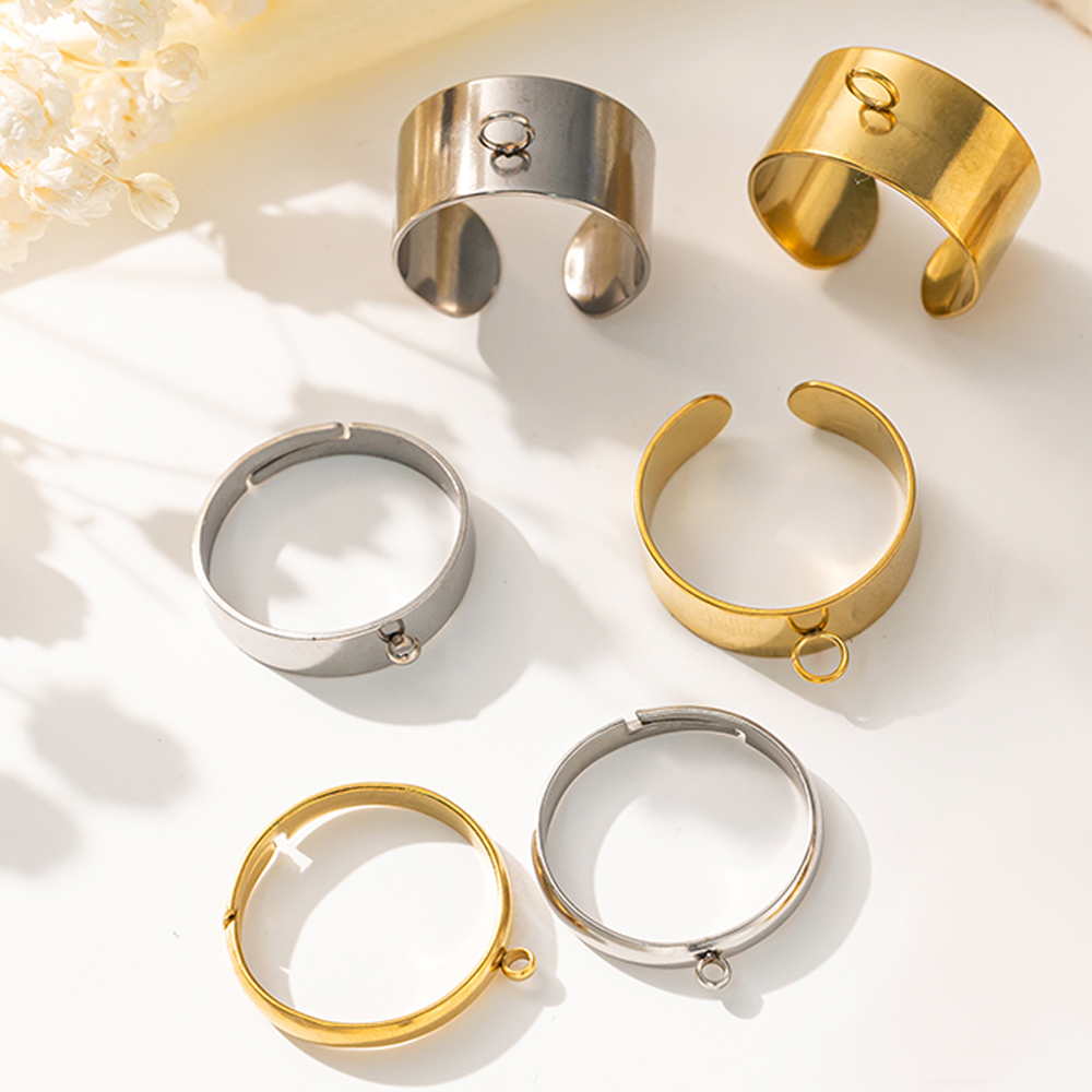 Jewelry Making Ring Tool - 5 Buah/Lot Dasar Cincin Terbuka Dapat