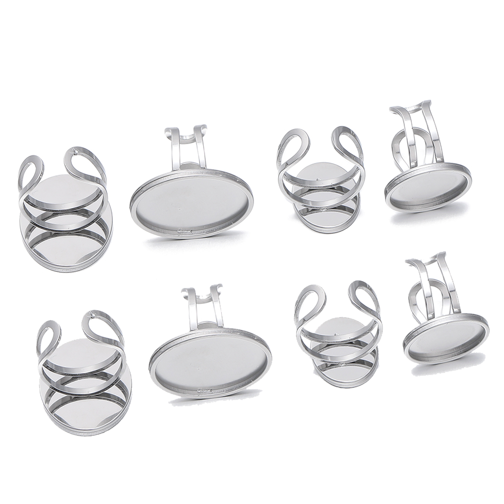 Jewelry Making Ring Tool - 5Pcs/Lot Cincin Terbuka Bahan Stainless Steel,