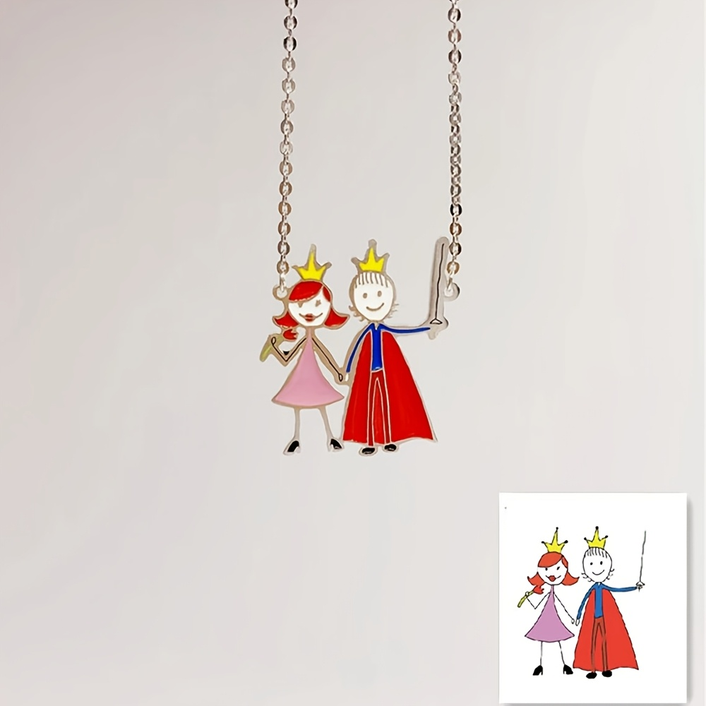 Jewelry Making 3 Year Old - Liontin Gambar Anak-Anak, Suvenir Perhiasan Kalung