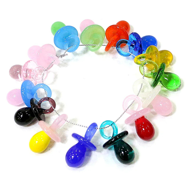 Jewelry Making 3 Year Old - Miniatur Kaca Dot Glamour Lucu Puting