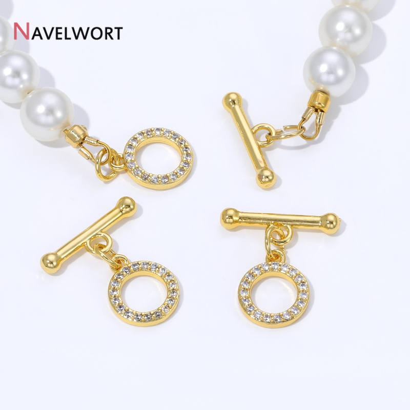 Jewelry Making Name - Konektor Kancing Emas 18K Lapis Kuningan