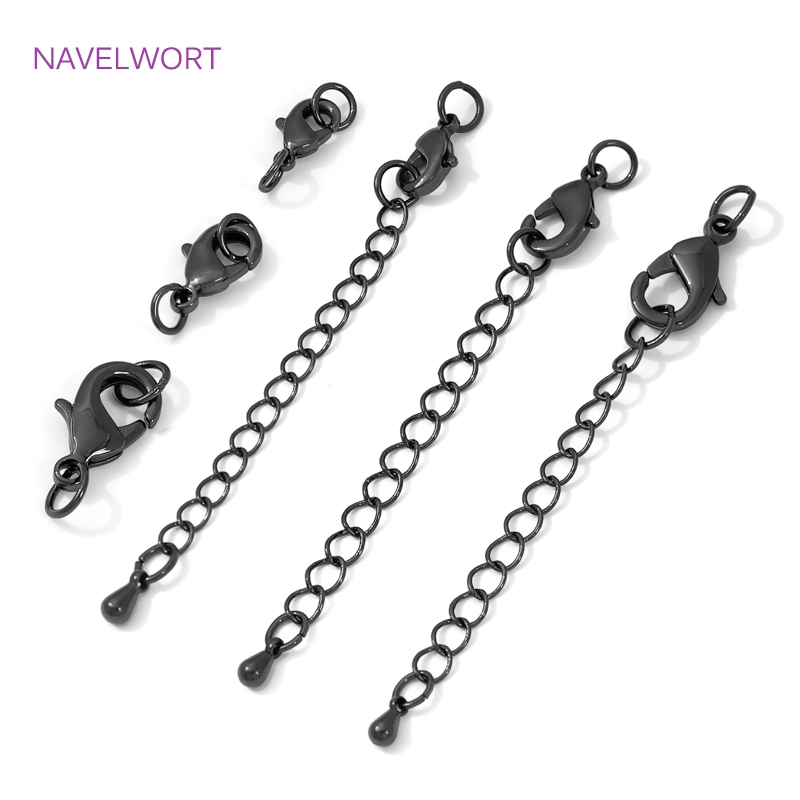 Jewelry Making Name - Warna Hitam Kuningan Lobster Gesper &