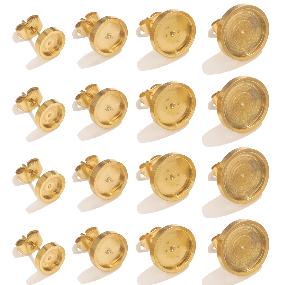 Jewelry Making With Resin - 10 Buah Anting Emas Baja Tahan