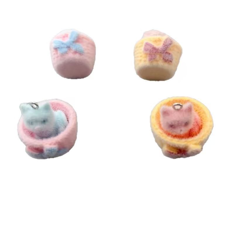 4 buah liontin kucing resin 3D - Jewelry Making Accessories ulasan dan harga