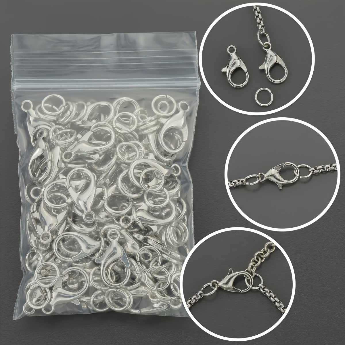 1/2/300 Buah Gesper Lobster Ci - Jewelry Making Ring Tool ulasan dan harga