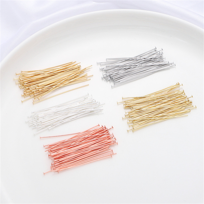 50pcs/pak Pin Kepala Datar Per - Jewelry Making Jig ulasan dan harga
