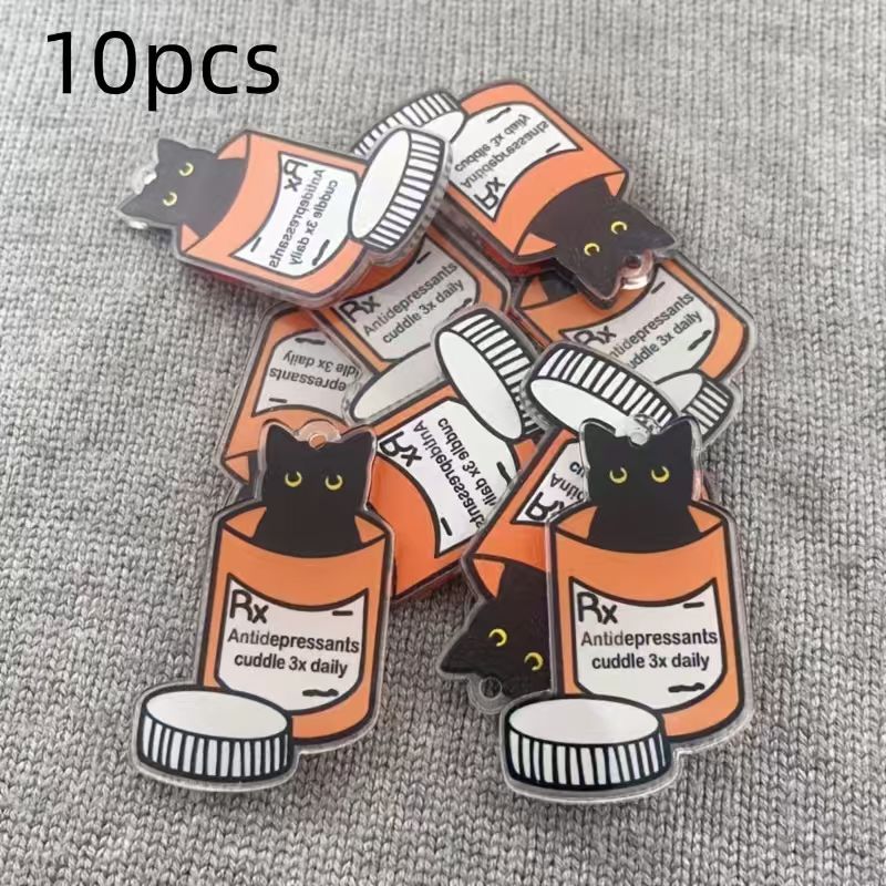 10 buah liontin kucing obat ak - Jewelry Making Accessories ulasan dan harga