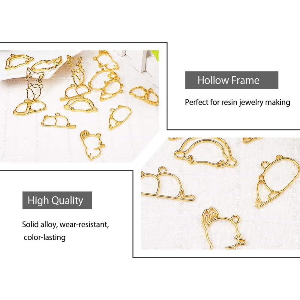 Liontin bingkai logam campuran - Jewelry Making With Resin ulasan dan harga