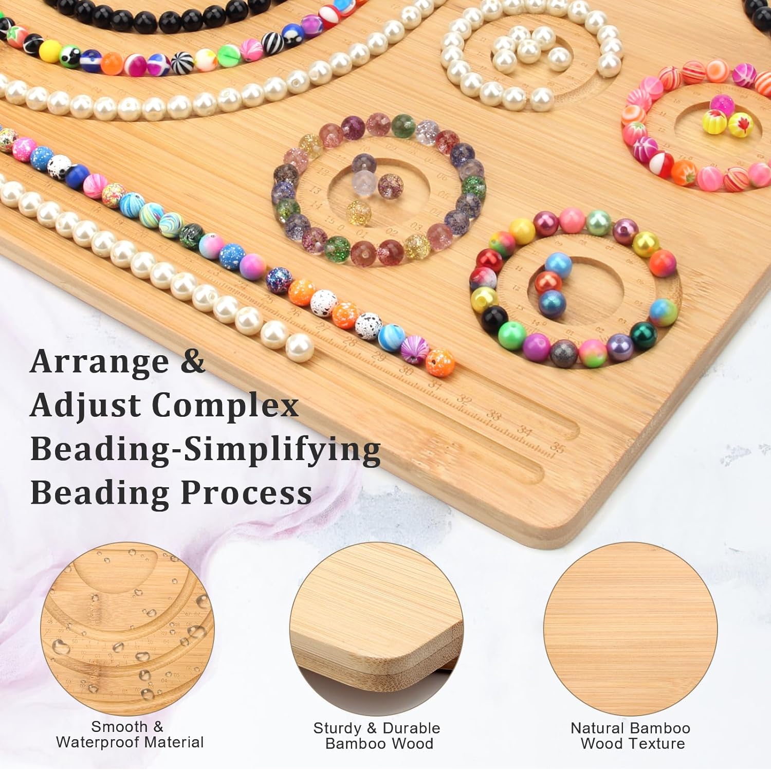Papan desain manik-manik kayu  - Jewelry Making Desk ulasan dan harga