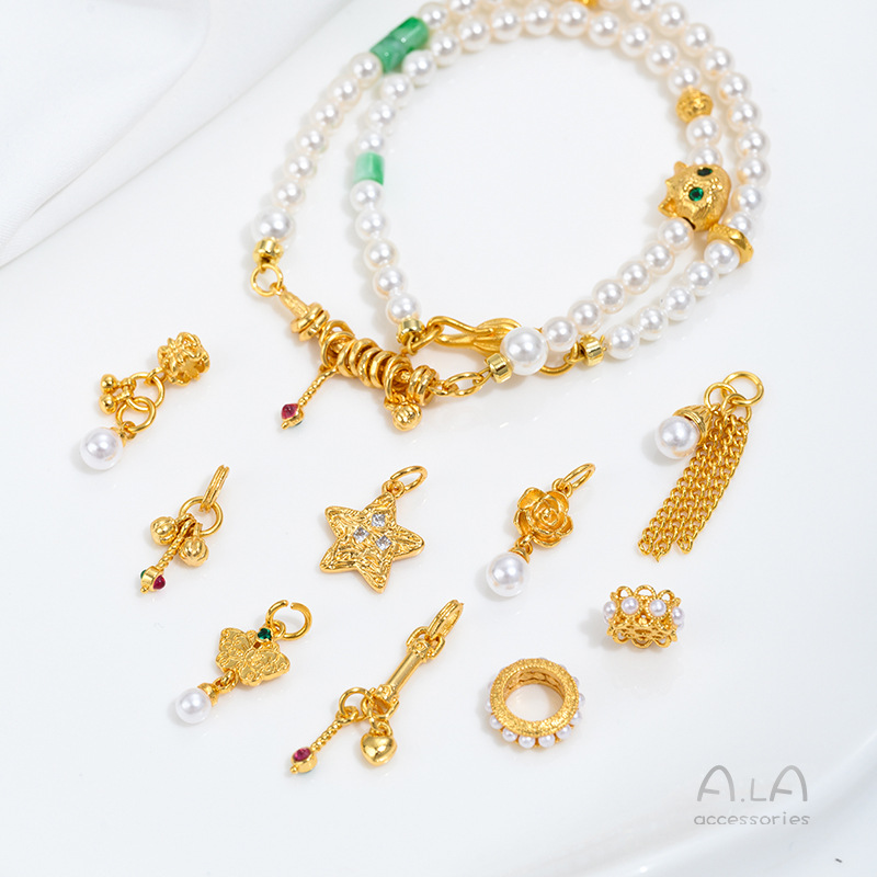 Manik-manik Mutiara Emas Pasir - Jewelry Making Vietnam ulasan dan harga