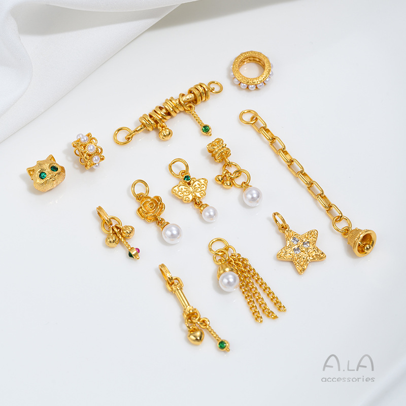 Manik-manik Mutiara Emas Pasir - Jewelry Making Vietnam ulasan dan harga