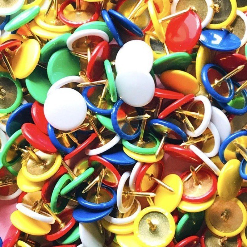 116 buah Pin Kancing Kepala Bu - Head Pin Assorted ulasan dan harga