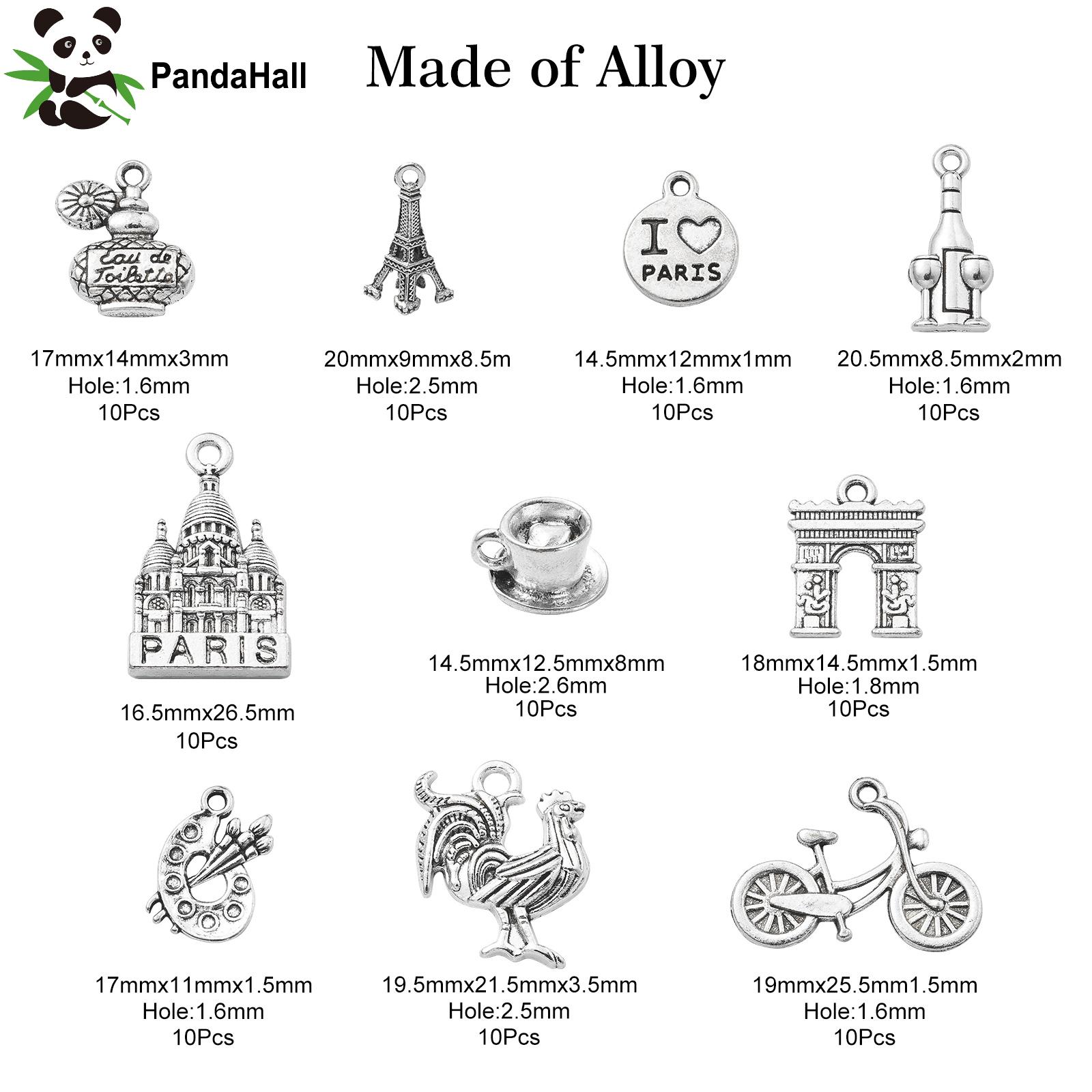 PandaHall 100Pcs 10 Gaya Gaya  - Jewelry Making Paris ulasan dan harga