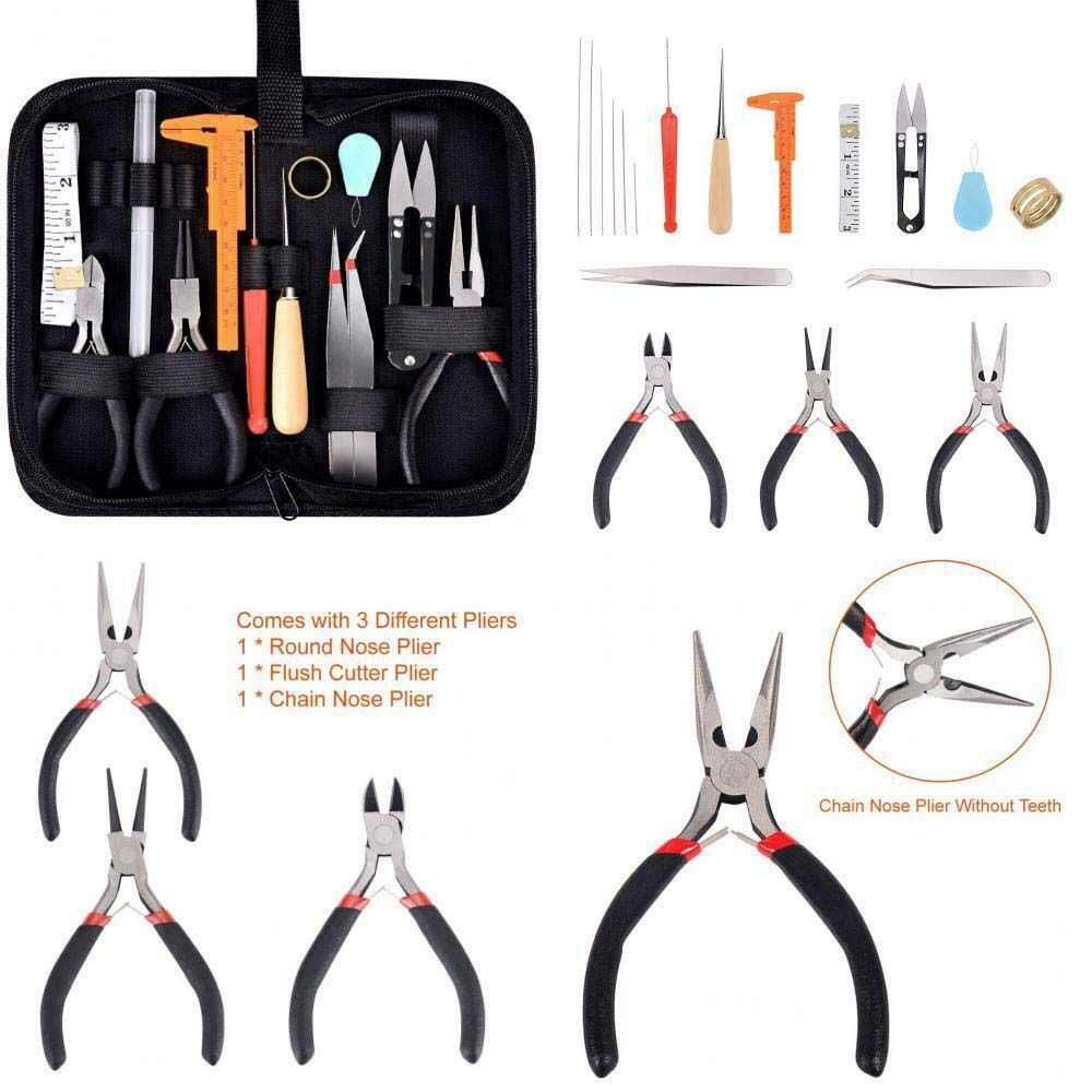 19Pcs Aksesoris Profesional DI - Jewelry Making Pliers Set ulasan dan harga