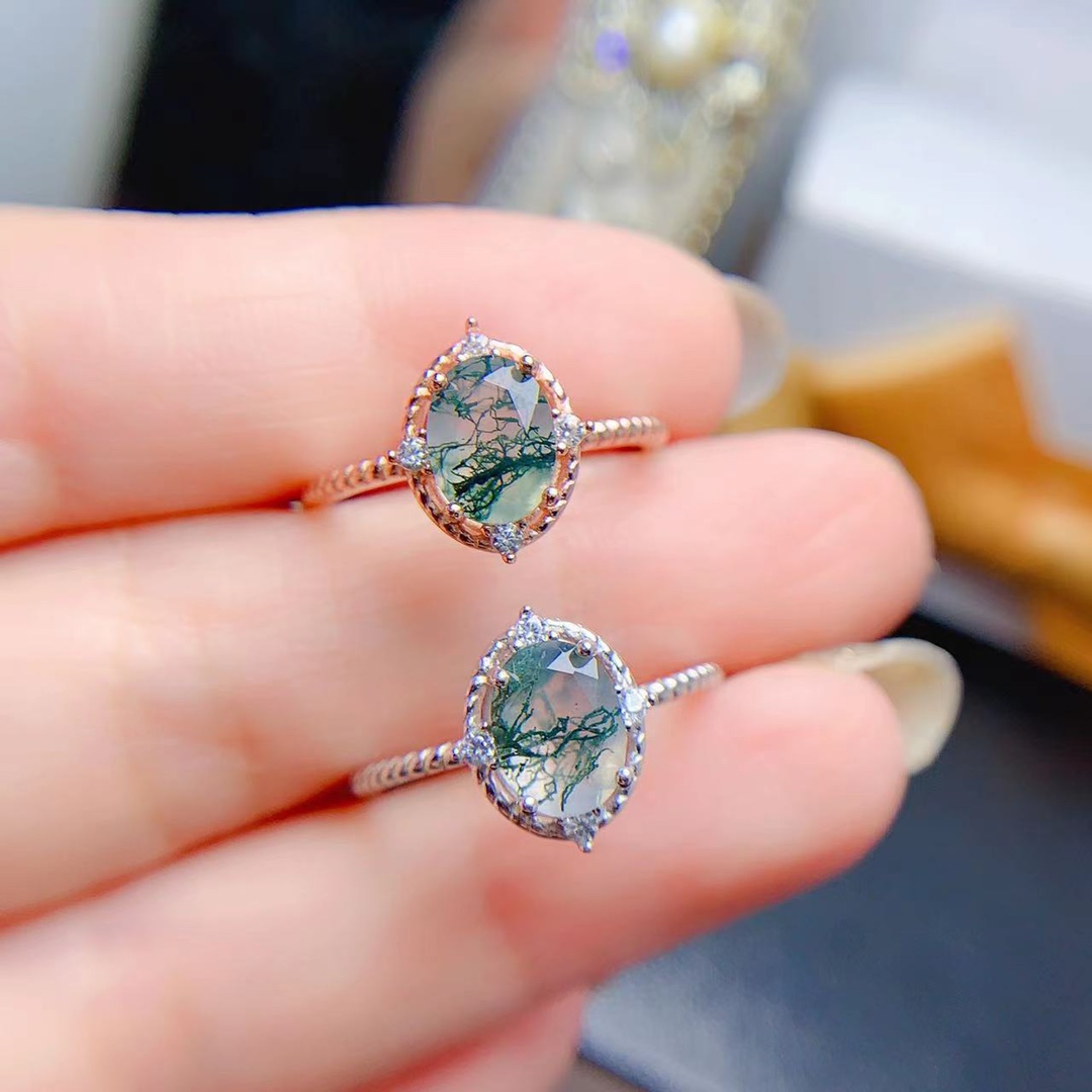 Cincin batu alam lumut air lau - Jewelry Making University ulasan dan harga