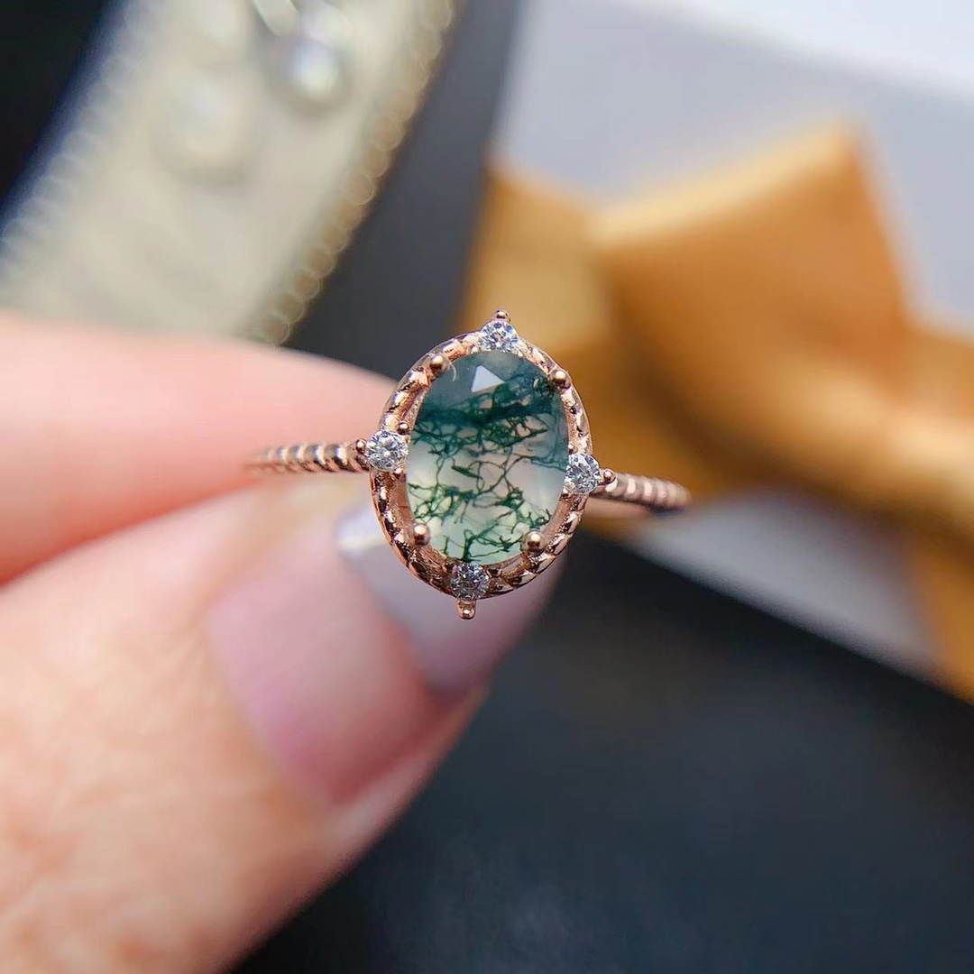 Cincin batu alam lumut air lau - Jewelry Making University ulasan dan harga
