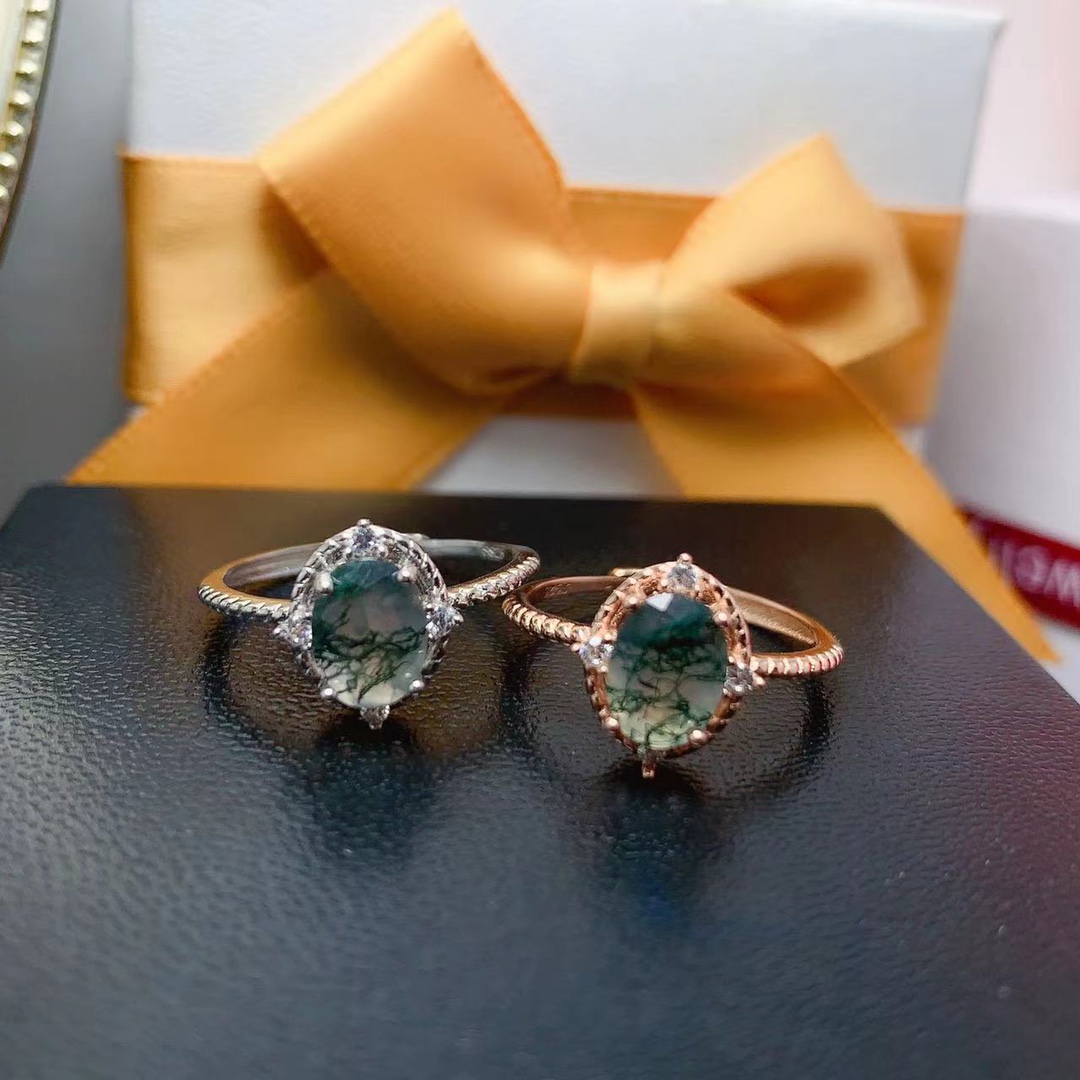Cincin batu alam lumut air lau - Jewelry Making University ulasan dan harga