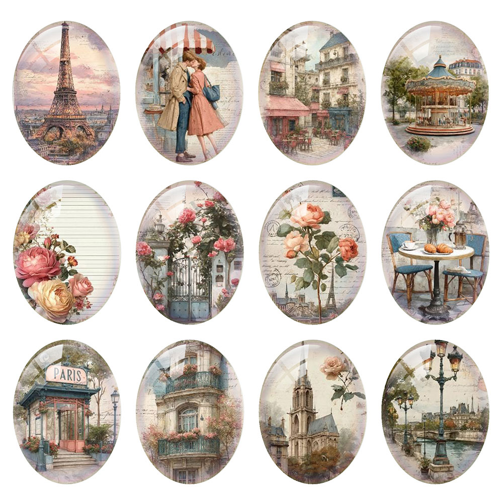 Kaca Cabochon Bentuk Bulat/Ova - Jewelry Making Paris ulasan dan harga