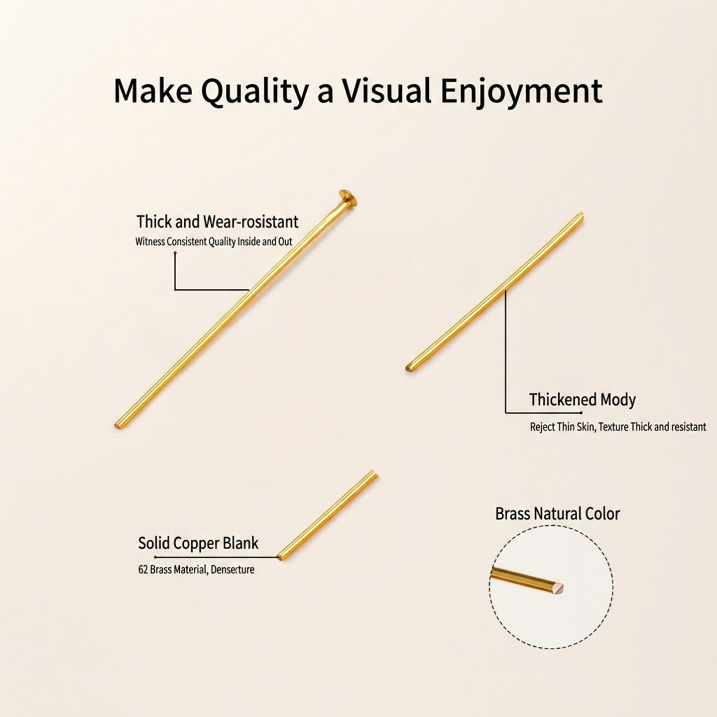 50Pcs Jarum Kepala Pipih Berla - Jewelry Making Head Pins ulasan dan harga