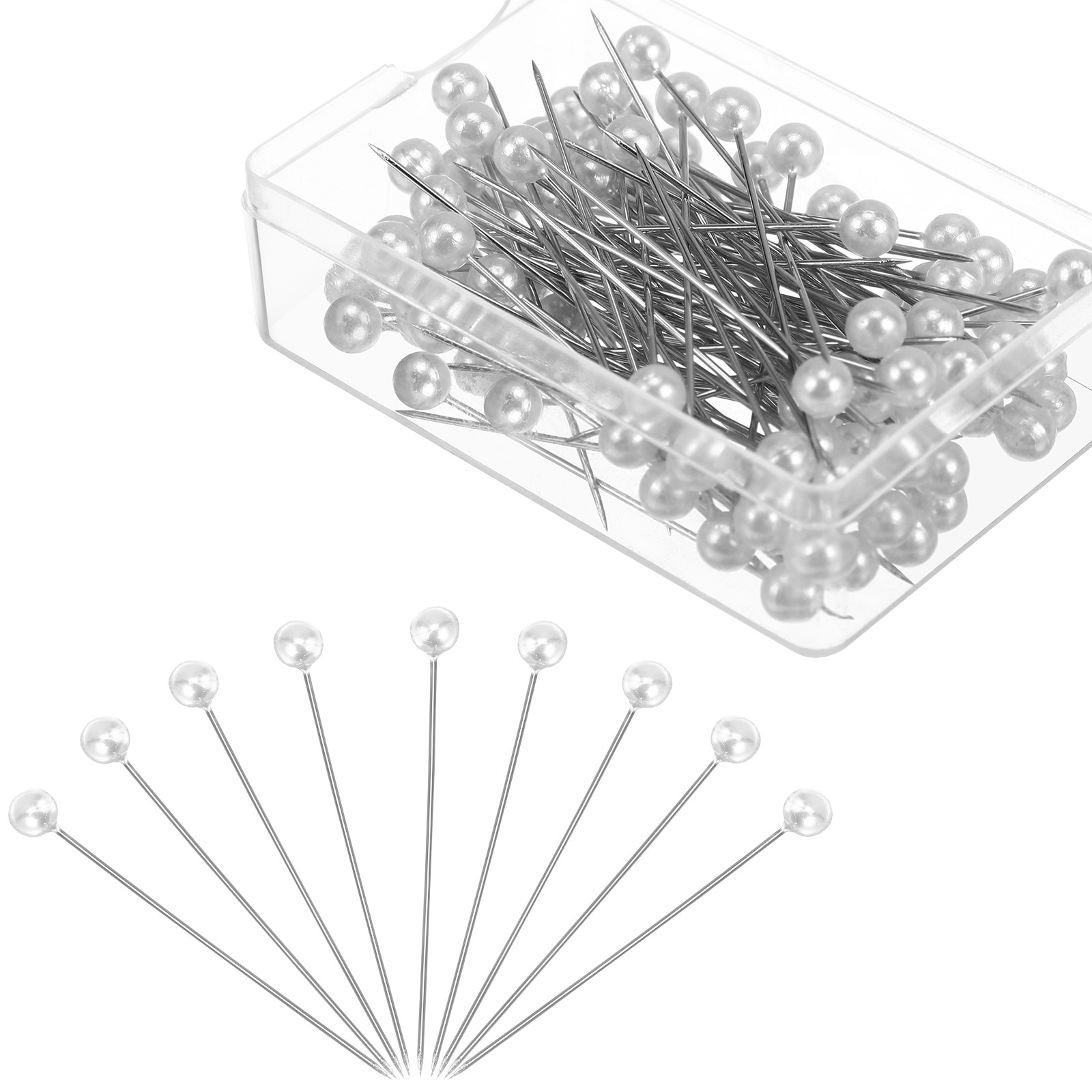 100 Buah Pin Kepala Mutiara Be - Head Pin Assorted ulasan dan harga