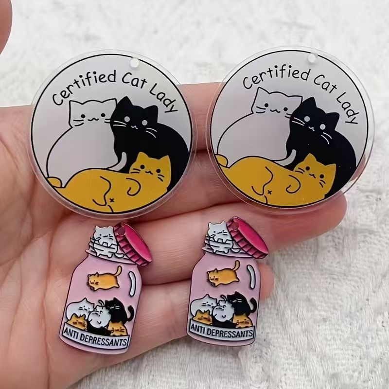 10 buah liontin kucing lucu da - Jewelry Making Accessories ulasan dan harga