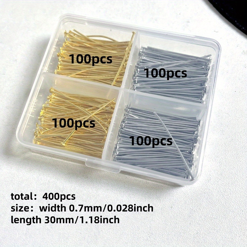 400 Buah Pin Kepala Besi Campu - Jewelry Making Head Pins ulasan dan harga
