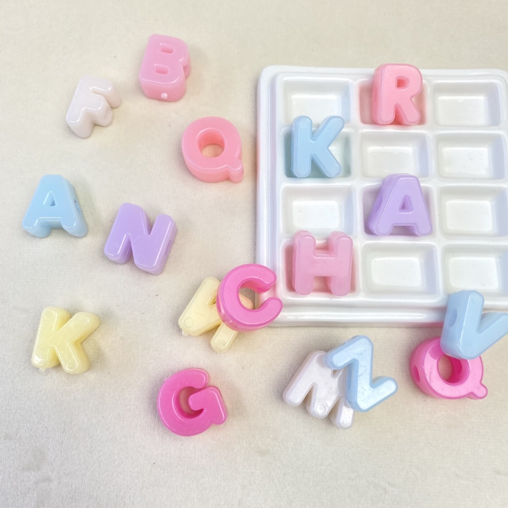 10/50/100PCS Manik-manik Huruf - Jewelry Making Tutorials ulasan dan harga