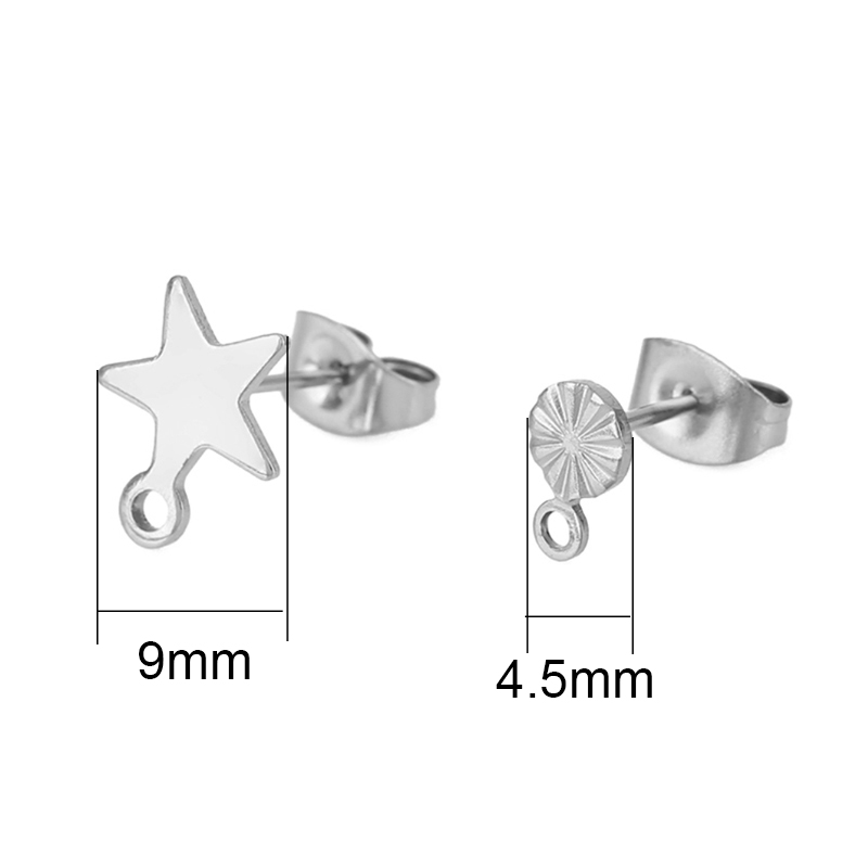 20 pcs Anting-anting Stud Baja - Jewelry Making Name ulasan dan harga