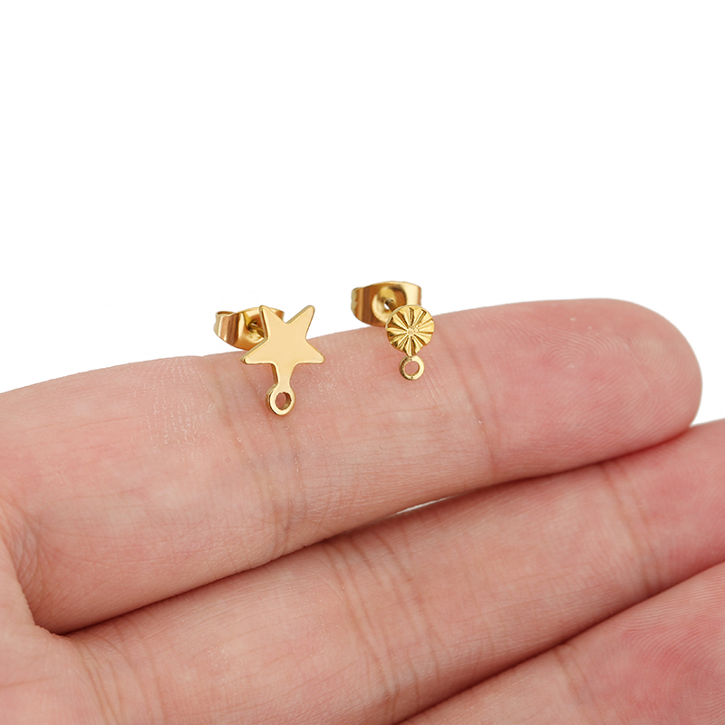 20 pcs Anting-anting Stud Baja - Jewelry Making Name ulasan dan harga