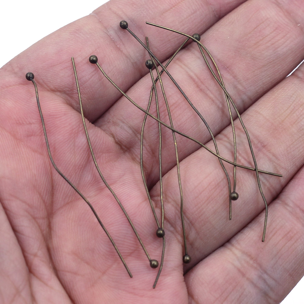 100 Buah Jarum Pin Kepala Bola - Jewelry Making Head Pins ulasan dan harga