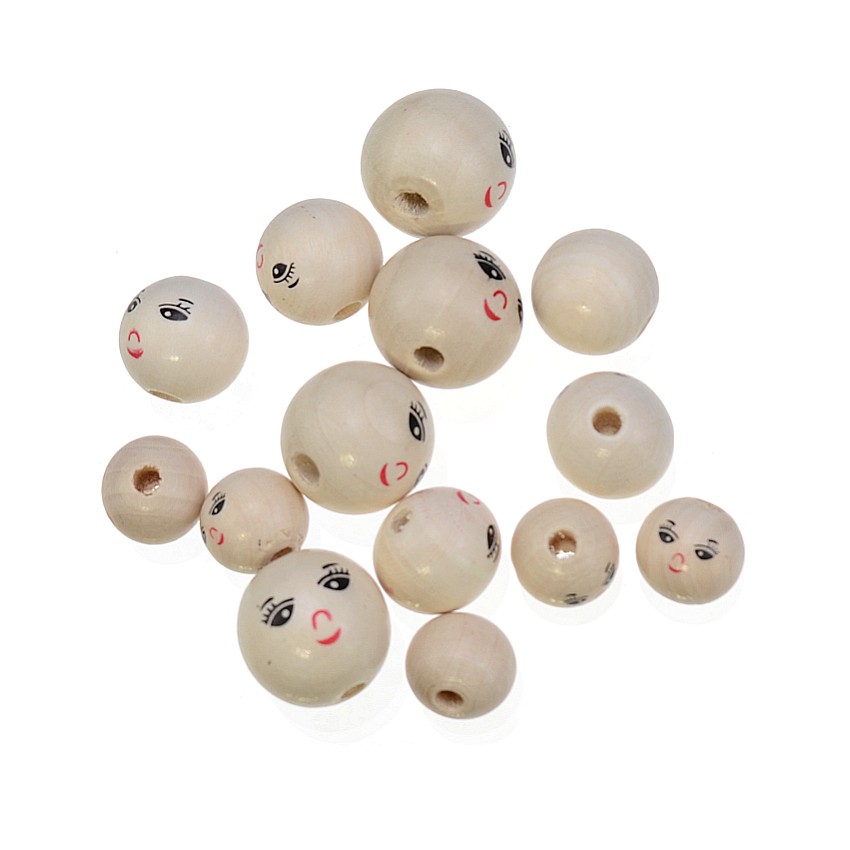20/50PCs Tersenyum Wajah Manik - Jewelry Making 3 Year Old ulasan dan harga