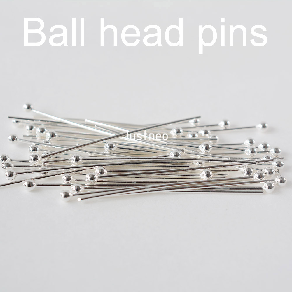 Pin Kepala Bola Perak Sterling - Jewelry Making Head Pins ulasan dan harga