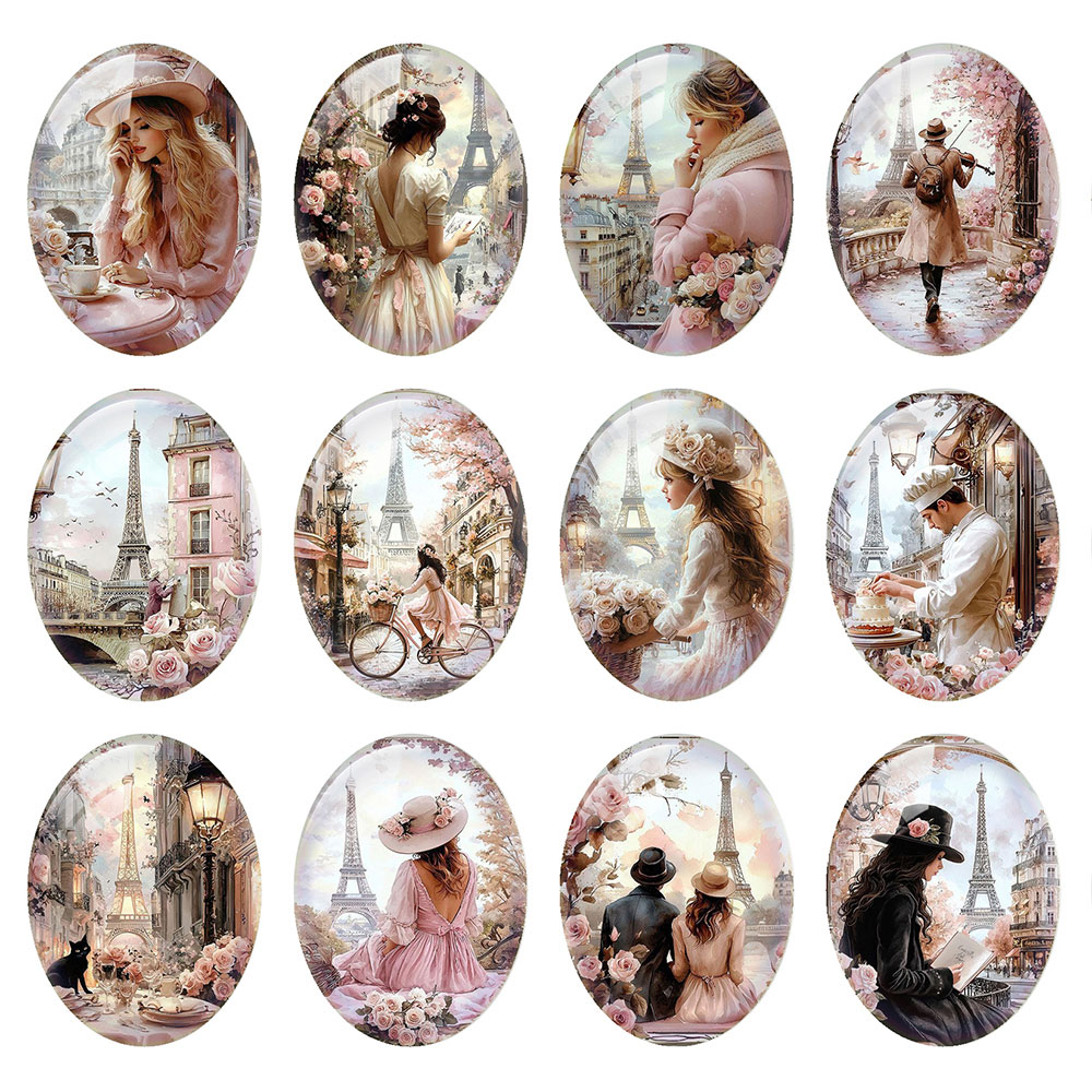 Kaca Cabochon Bentuk Bulat/Ova - Jewelry Making Paris ulasan dan harga