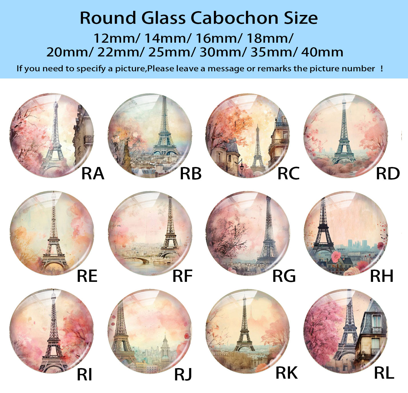 Kaca Cabochon Bentuk Bulat/Ova - Jewelry Making Paris ulasan dan harga