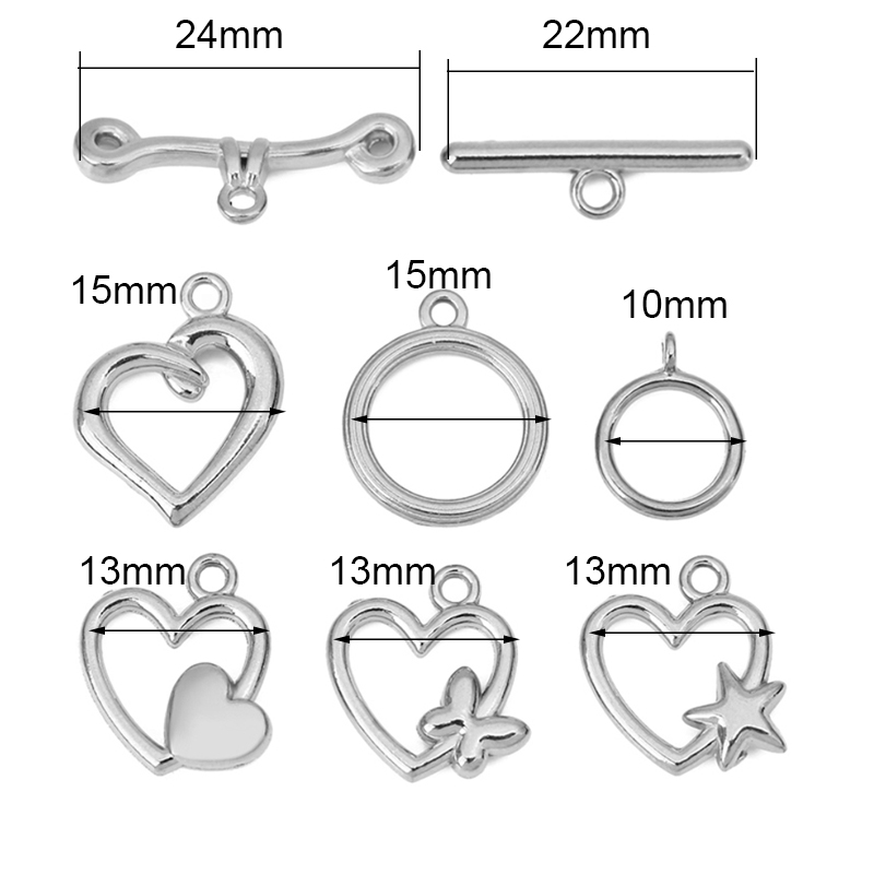 5 Set Kait Pengait Gelang Baja - Jewelry Making Name ulasan dan harga