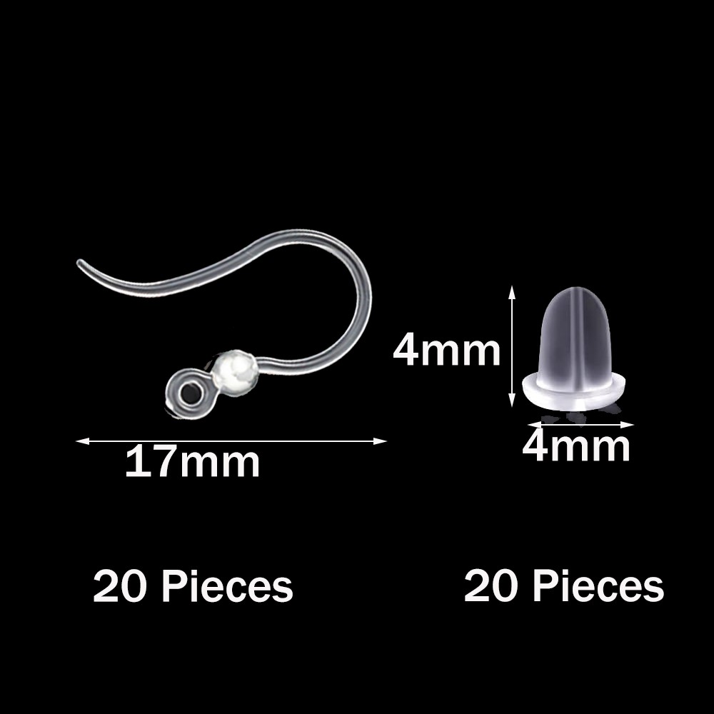 40 pcs Pengait Anting Plastik  - Jewelry Making With Resin ulasan dan harga