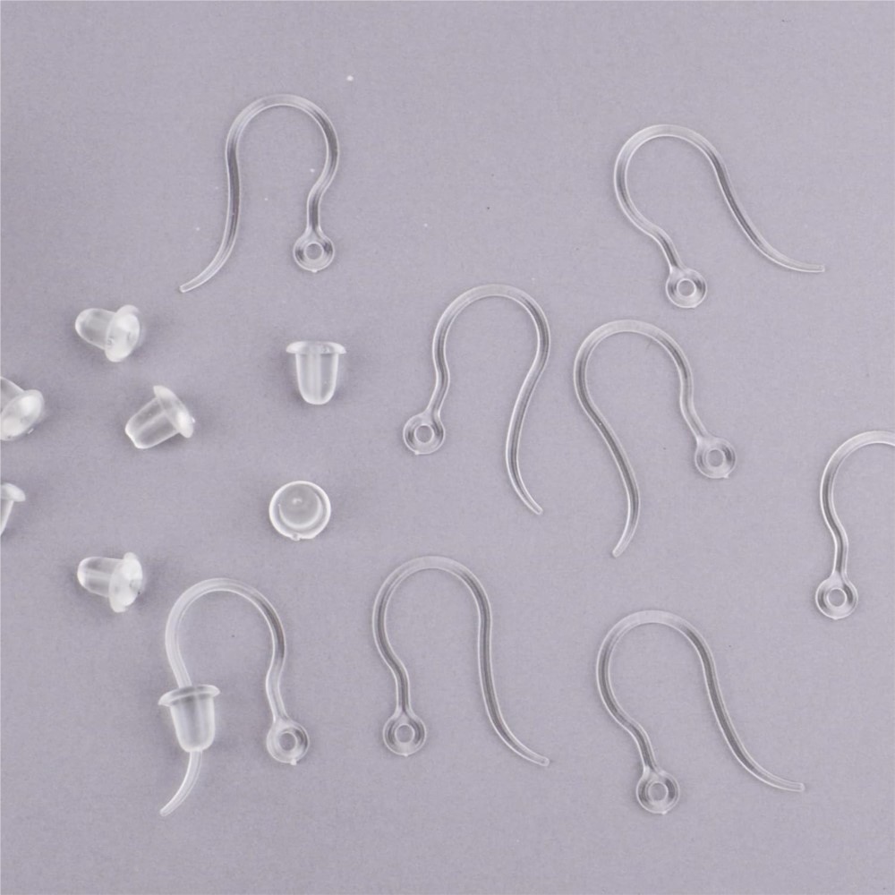 40 pcs Pengait Anting Plastik  - Jewelry Making With Resin ulasan dan harga