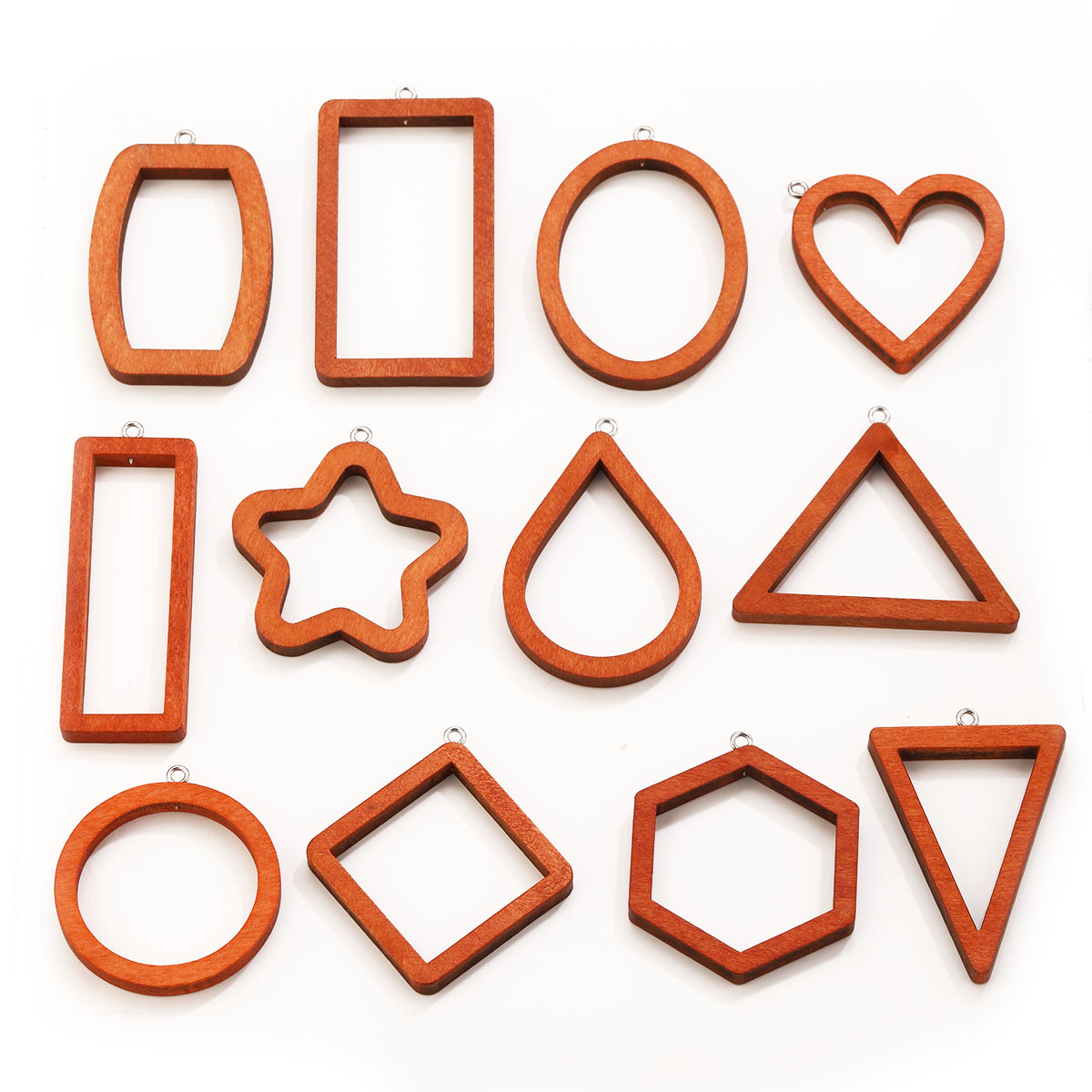 10 Buah Jimat Geometris Kayu S - Jewelry Making With Resin ulasan dan harga